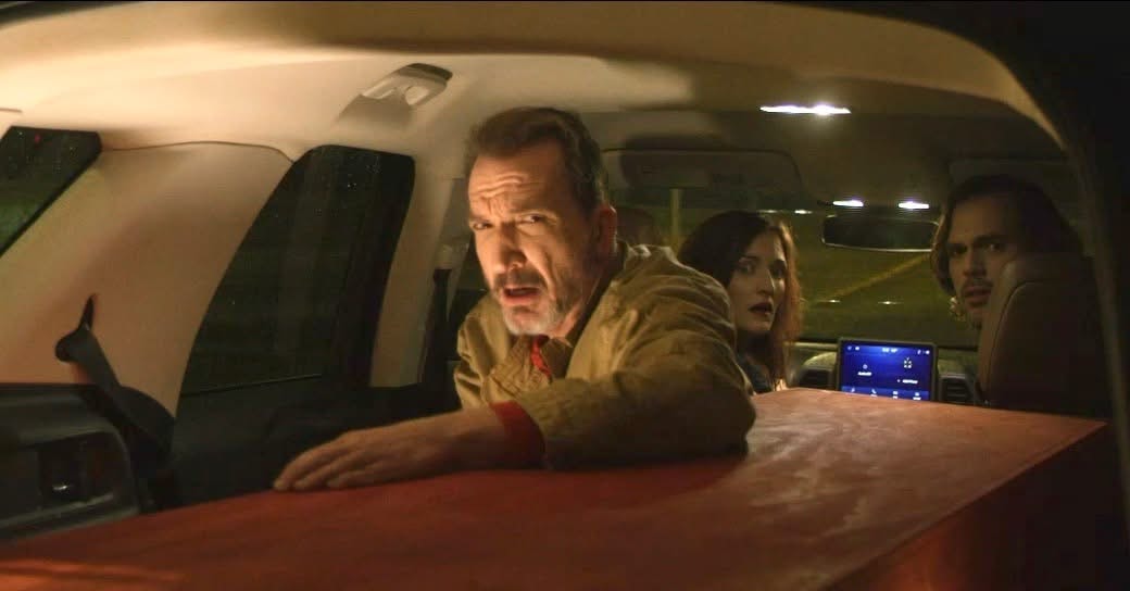 Robb Hudspeth — production still, vehicle interior scene